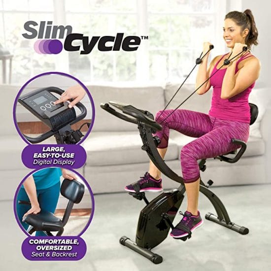 BulbHead As Seen On TV Slim Cycle 2-in-1 Stationary Bike
